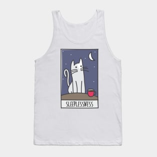 Sleeplessness (Cat & Coffee) Tank Top